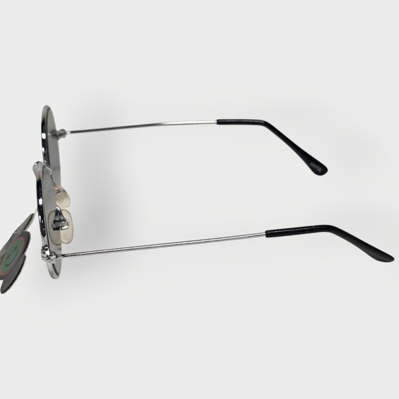 NEW 90s ROUND MONEY $ Hologram Sunglasses, Unworn Original Vintage Glasses - Picture 4 of 6